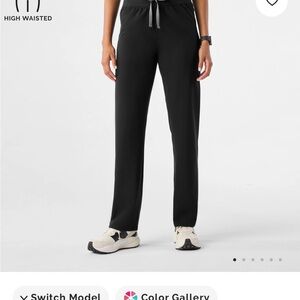 Figs Black High-Waisted Joggers